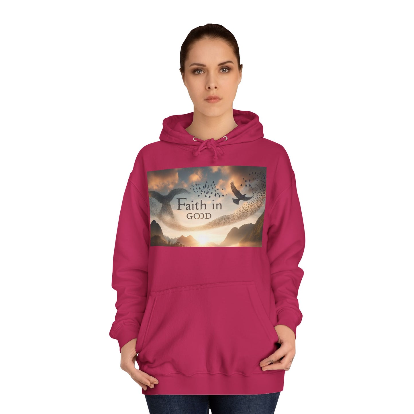 Spiritual Love College Hoodie, Unisex Hoodie, Faith Apparel, Inspirational Gifts, Cozy College Wear, God Love Hoodie