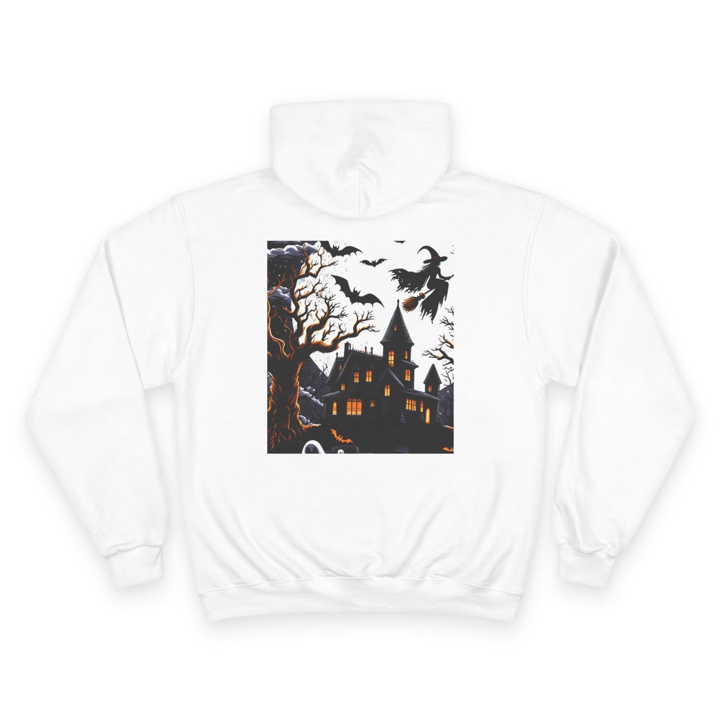 Halloween Champion Hoodie, Spooky Sweatshirt, Fall Fashion, Cozy Gift, Unisex Hoodie, Ghost and Pumpkin Design