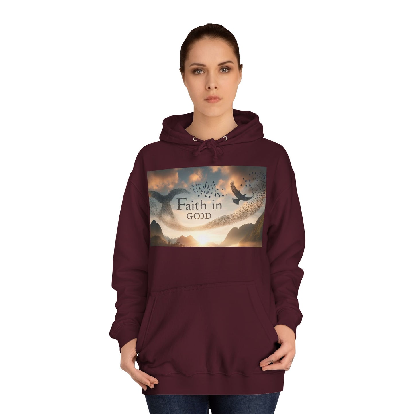 Spiritual Love College Hoodie, Unisex Hoodie, Faith Apparel, Inspirational Gifts, Cozy College Wear, God Love Hoodie