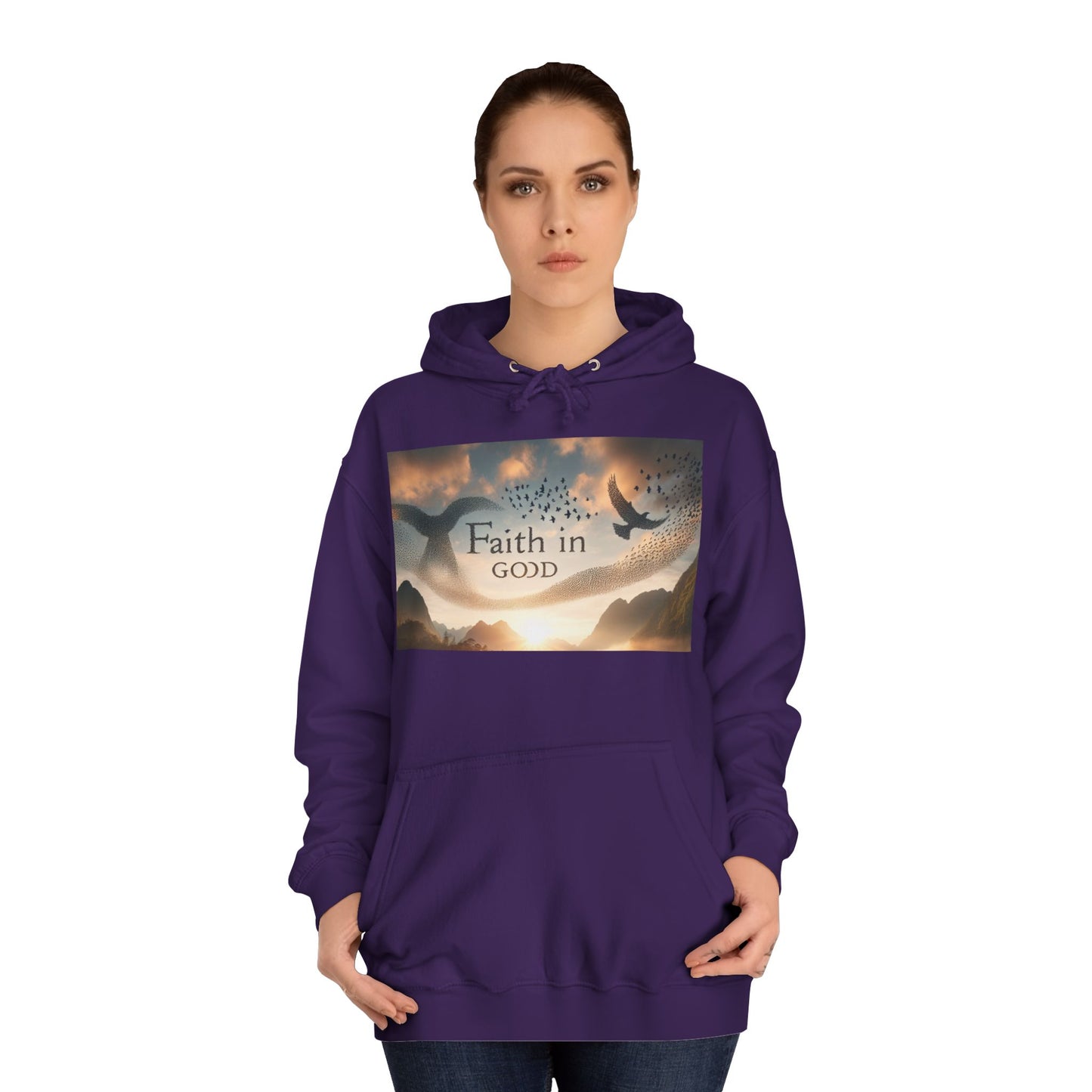 Spiritual Love College Hoodie, Unisex Hoodie, Faith Apparel, Inspirational Gifts, Cozy College Wear, God Love Hoodie
