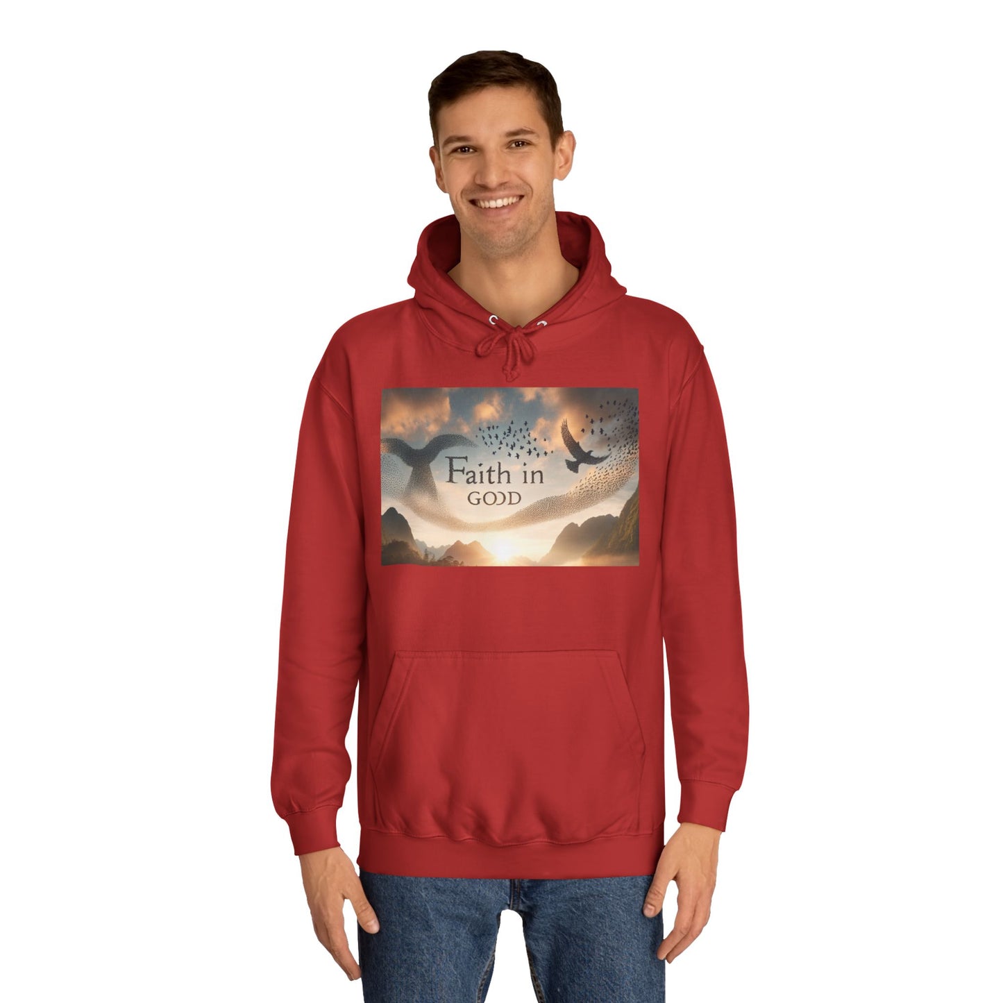 Spiritual Love College Hoodie, Unisex Hoodie, Faith Apparel, Inspirational Gifts, Cozy College Wear, God Love Hoodie