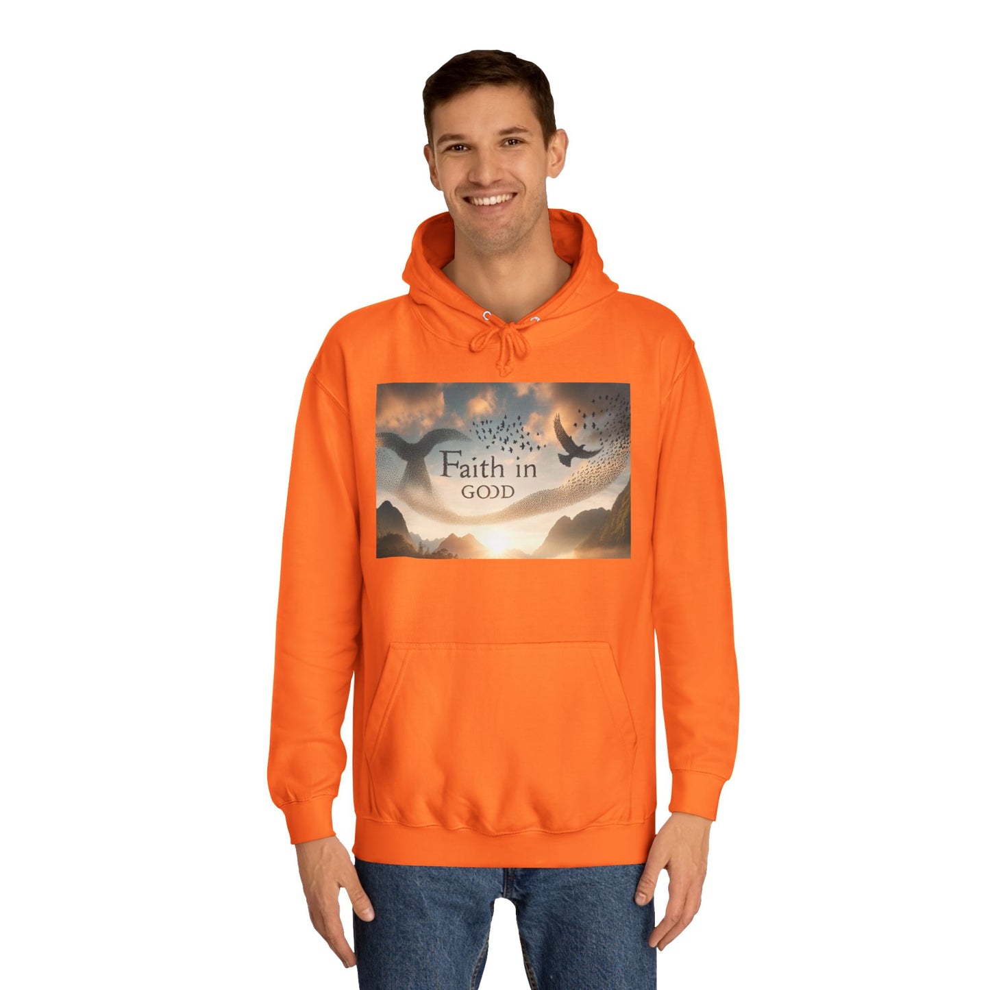 Spiritual Love College Hoodie, Unisex Hoodie, Faith Apparel, Inspirational Gifts, Cozy College Wear, God Love Hoodie