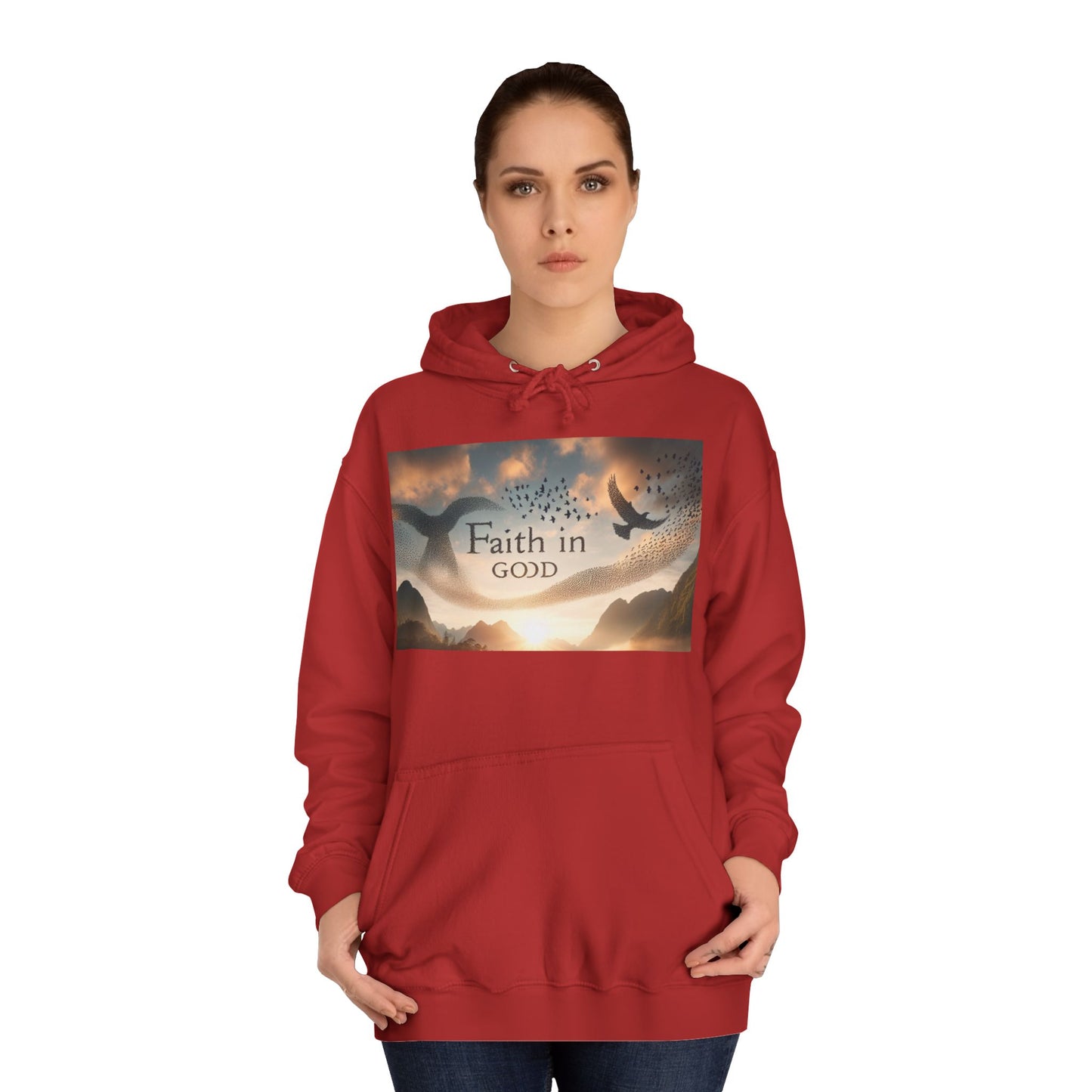 Spiritual Love College Hoodie, Unisex Hoodie, Faith Apparel, Inspirational Gifts, Cozy College Wear, God Love Hoodie