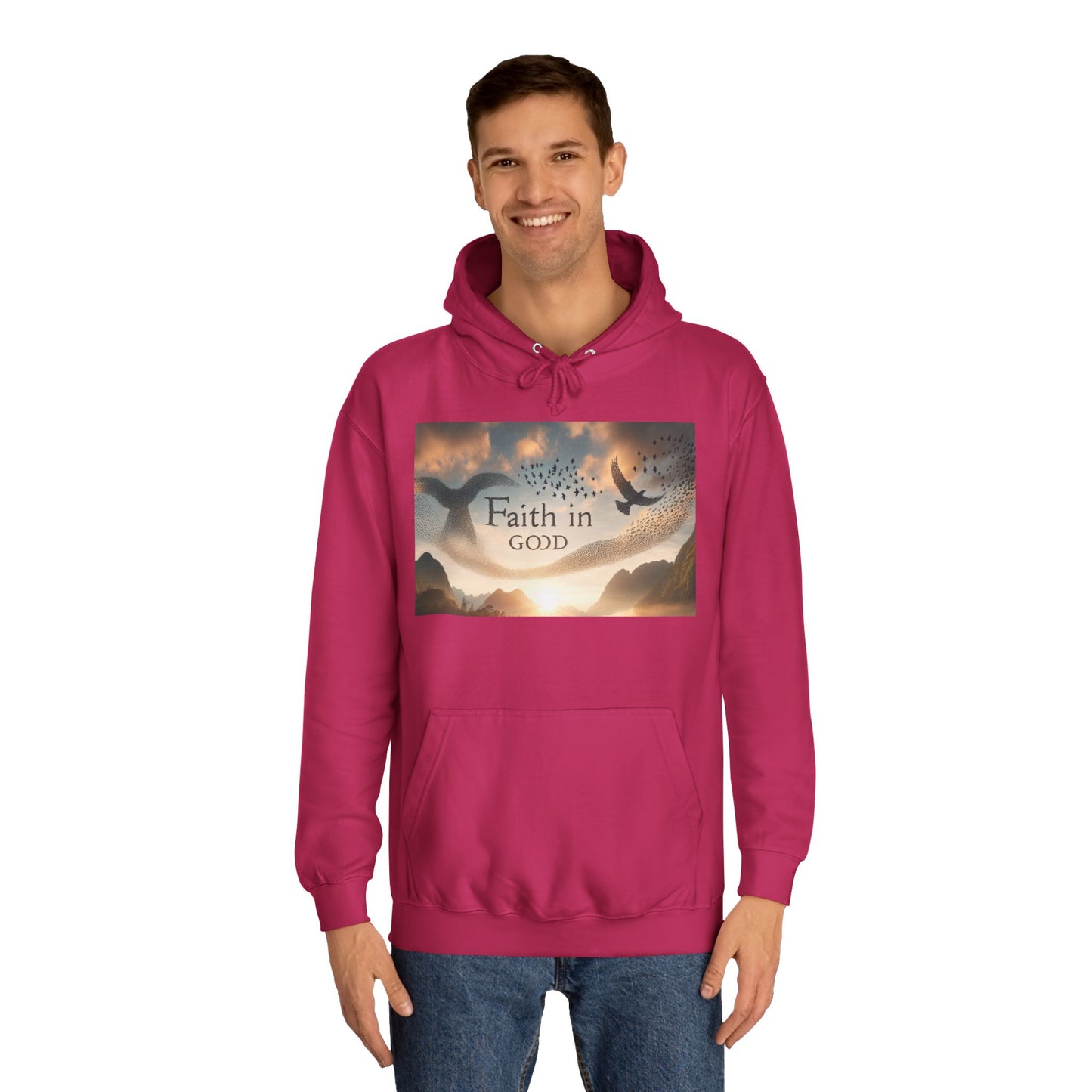 Spiritual Love College Hoodie, Unisex Hoodie, Faith Apparel, Inspirational Gifts, Cozy College Wear, God Love Hoodie