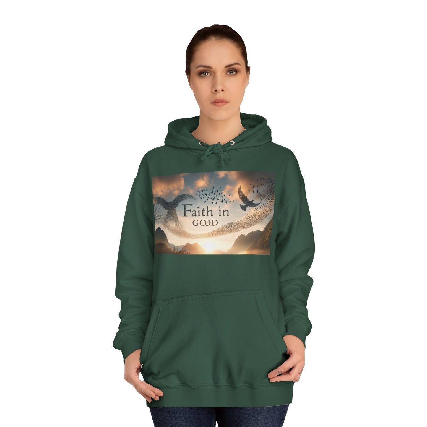 Spiritual Love College Hoodie, Unisex Hoodie, Faith Apparel, Inspirational Gifts, Cozy College Wear, God Love Hoodie