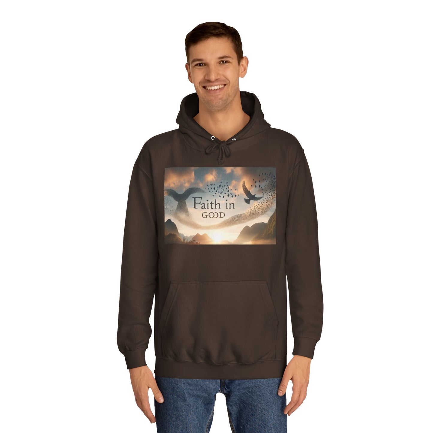 Spiritual Love College Hoodie, Unisex Hoodie, Faith Apparel, Inspirational Gifts, Cozy College Wear, God Love Hoodie