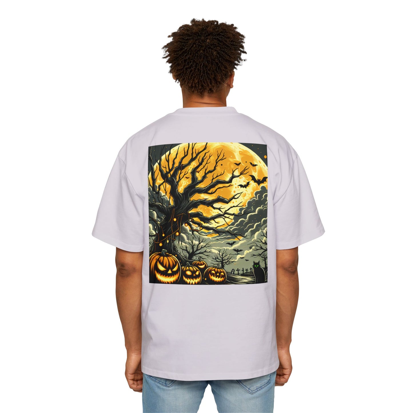 Stylish Halloween Oversized Tee, Spooky, Halloween Apparel, Unisex T-shirt, Trick-or-Treat Shirt, Autumn Fashion, Gift for Him