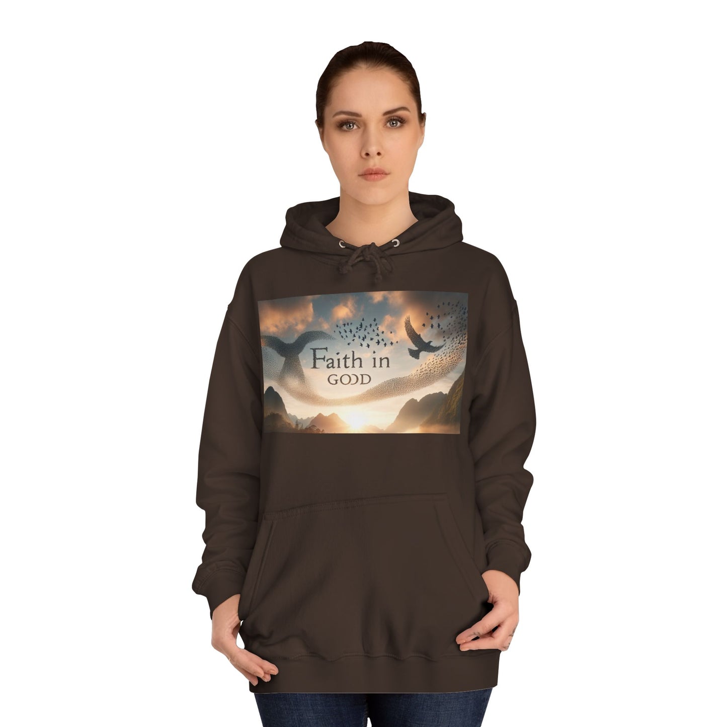 Spiritual Love College Hoodie, Unisex Hoodie, Faith Apparel, Inspirational Gifts, Cozy College Wear, God Love Hoodie