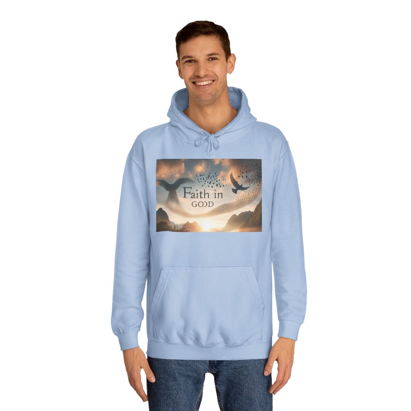 Spiritual Love College Hoodie, Unisex Hoodie, Faith Apparel, Inspirational Gifts, Cozy College Wear, God Love Hoodie