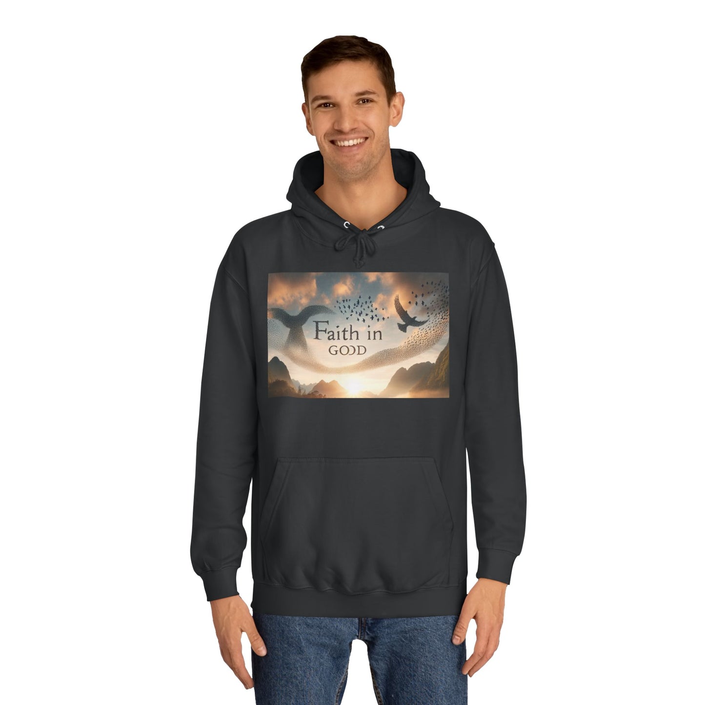 Spiritual Love College Hoodie, Unisex Hoodie, Faith Apparel, Inspirational Gifts, Cozy College Wear, God Love Hoodie