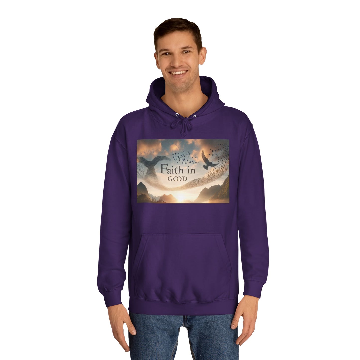 Spiritual Love College Hoodie, Unisex Hoodie, Faith Apparel, Inspirational Gifts, Cozy College Wear, God Love Hoodie
