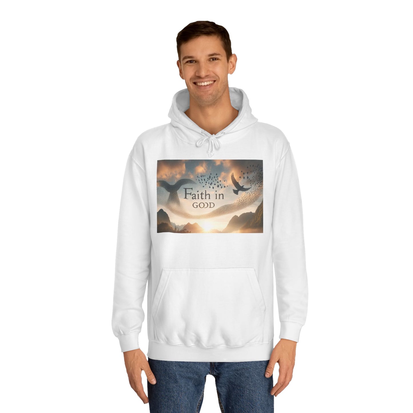 Spiritual Love College Hoodie, Unisex Hoodie, Faith Apparel, Inspirational Gifts, Cozy College Wear, God Love Hoodie