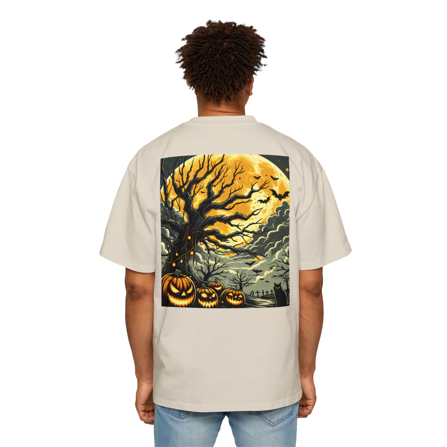 Stylish Halloween Oversized Tee, Spooky, Halloween Apparel, Unisex T-shirt, Trick-or-Treat Shirt, Autumn Fashion, Gift for Him