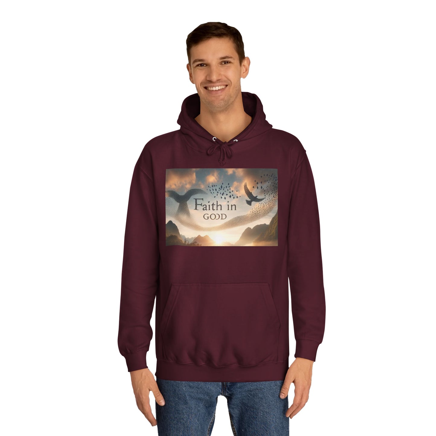 Spiritual Love College Hoodie, Unisex Hoodie, Faith Apparel, Inspirational Gifts, Cozy College Wear, God Love Hoodie