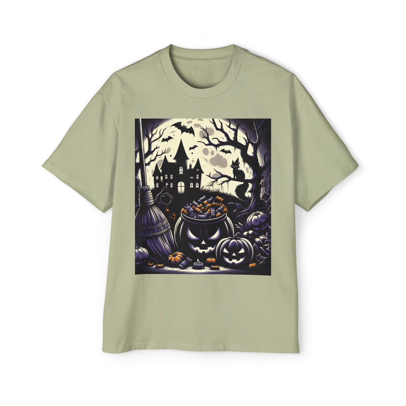 Stylish Halloween Oversized Tee, Spooky, Halloween Apparel, Unisex T-shirt, Trick-or-Treat Shirt, Autumn Fashion, Gift for Him