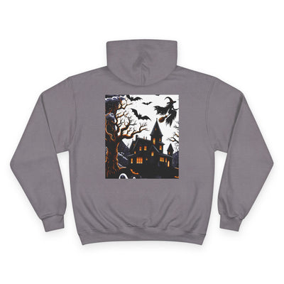 Halloween Champion Hoodie, Spooky Sweatshirt, Fall Fashion, Cozy Gift, Unisex Hoodie, Ghost and Pumpkin Design