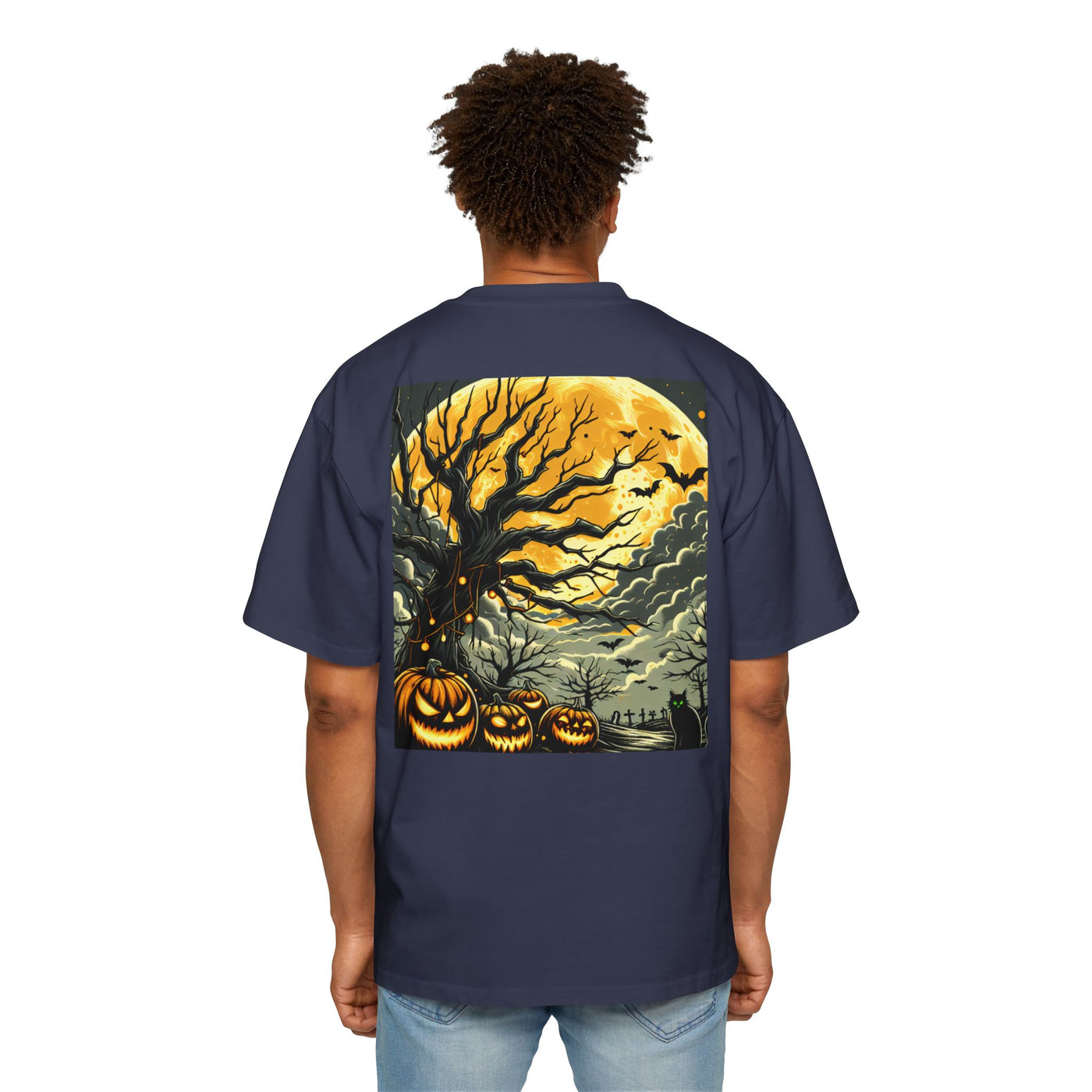 Stylish Halloween Oversized Tee, Spooky, Halloween Apparel, Unisex T-shirt, Trick-or-Treat Shirt, Autumn Fashion, Gift for Him