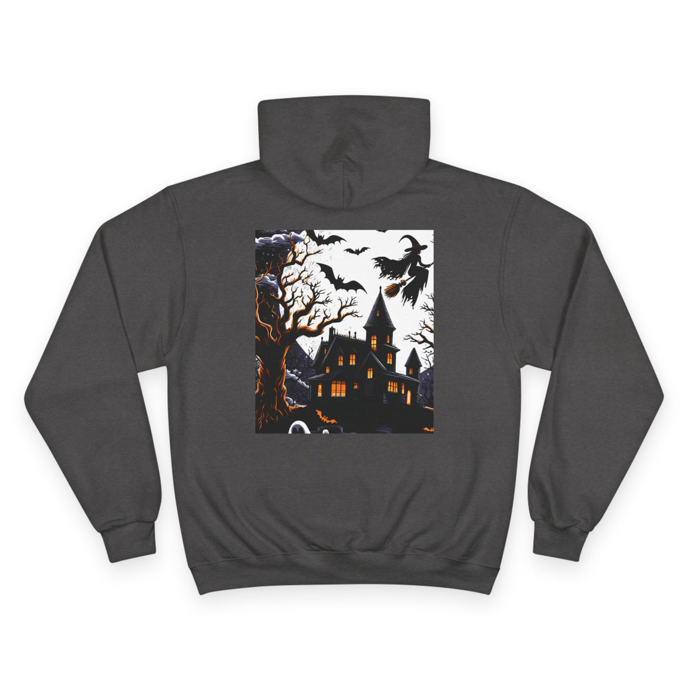 Halloween Champion Hoodie, Spooky Sweatshirt, Fall Fashion, Cozy Gift, Unisex Hoodie, Ghost and Pumpkin Design