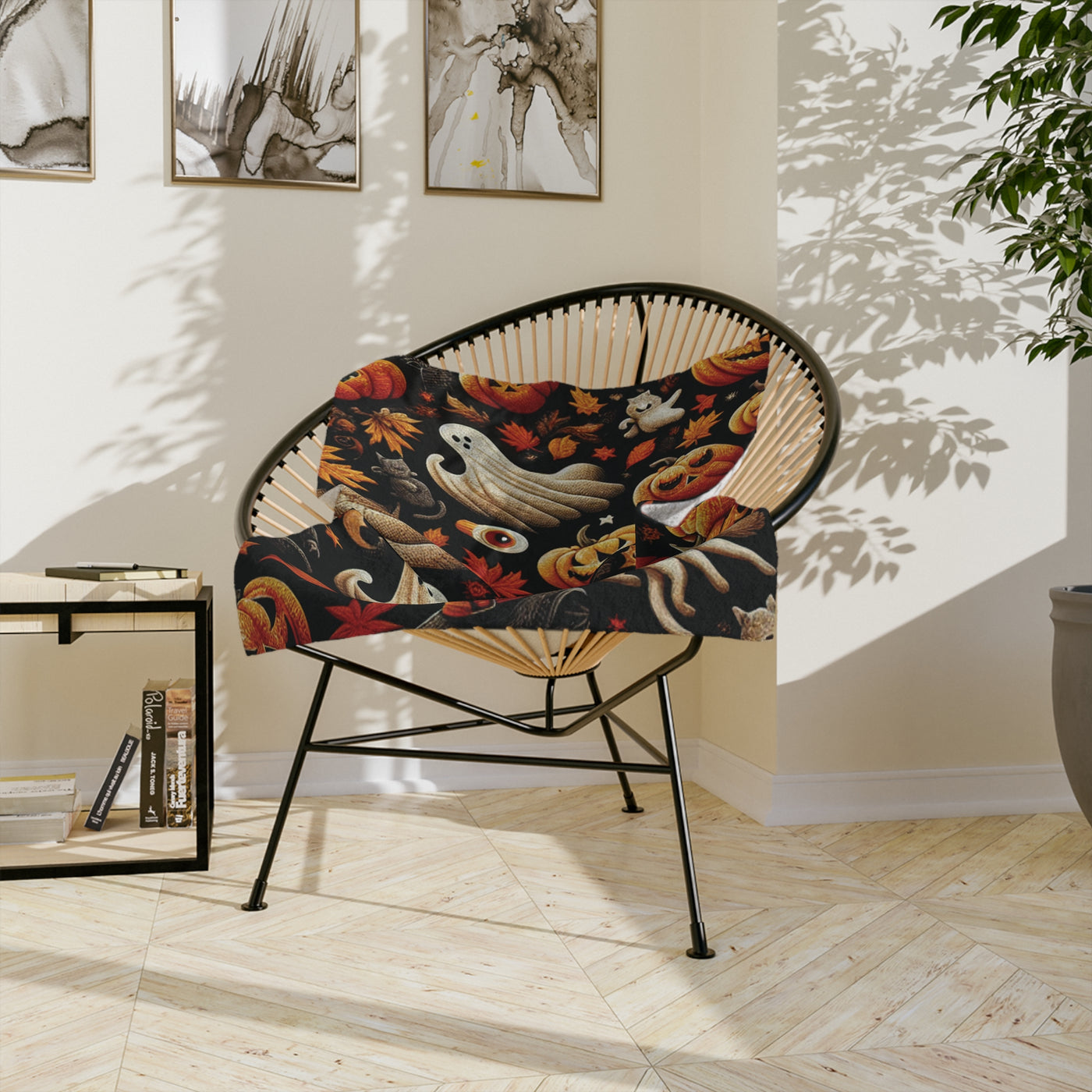 Halloween Ghosts & Pumpkins Blanket | Cozy Microfiber Throw for Fall Decor, Seasonal Gifts, Home Comfort, Haunted House