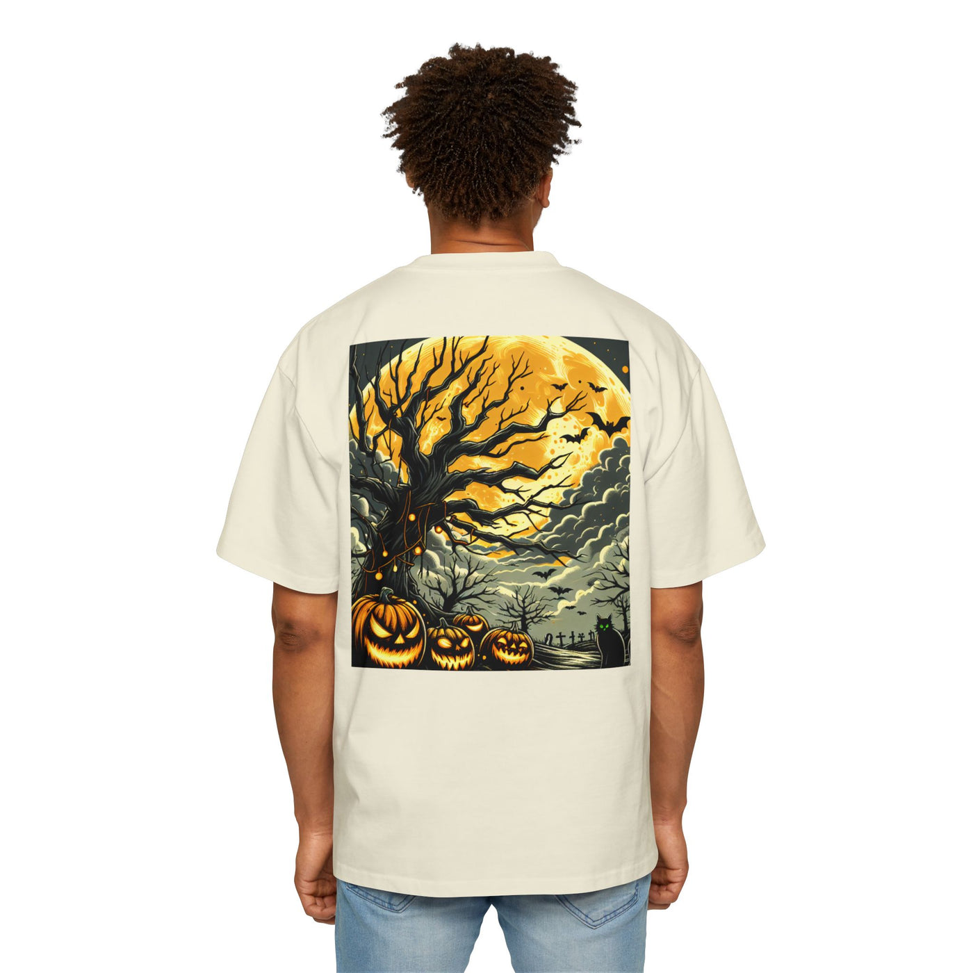 Stylish Halloween Oversized Tee, Spooky, Halloween Apparel, Unisex T-shirt, Trick-or-Treat Shirt, Autumn Fashion, Gift for Him