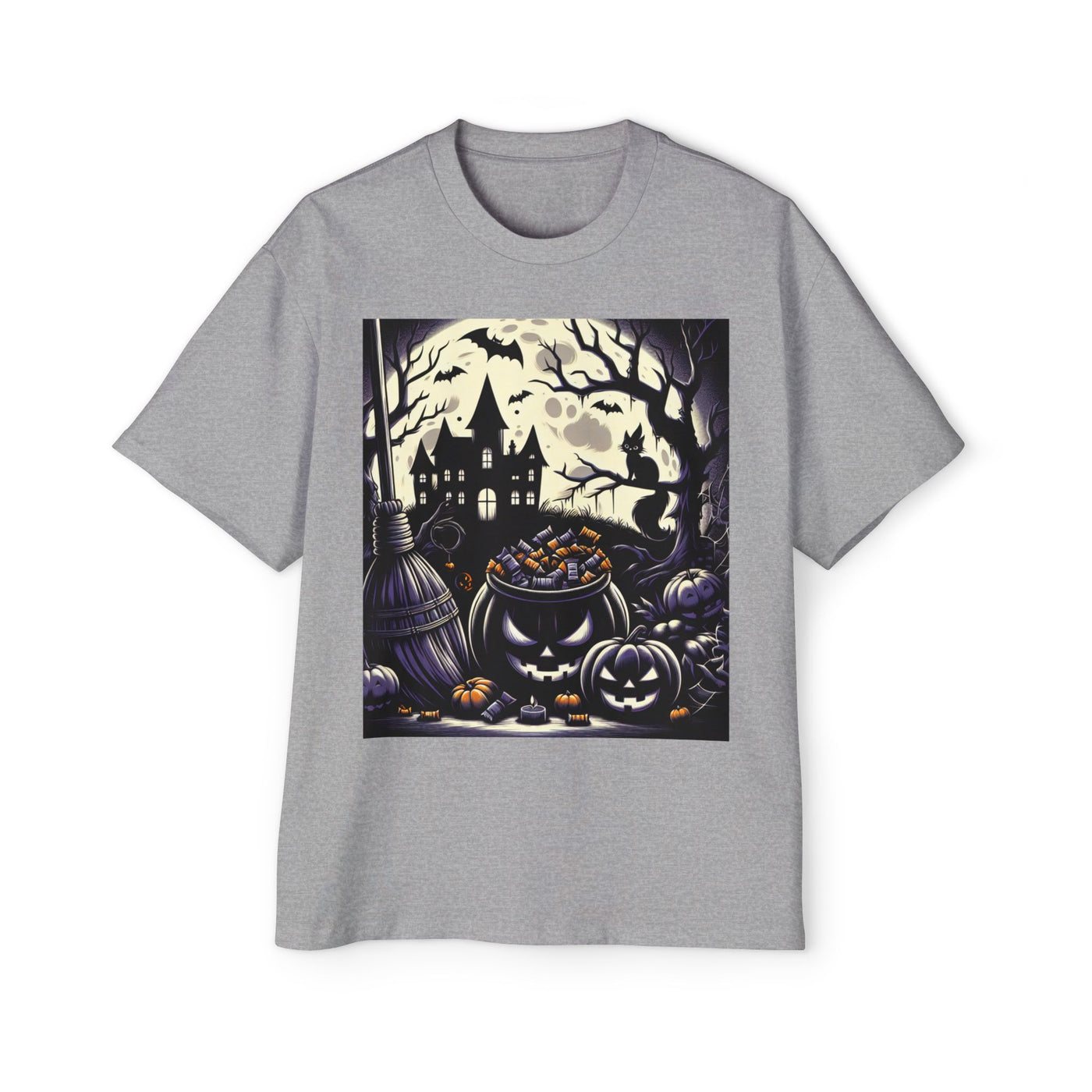 Stylish Halloween Oversized Tee, Spooky, Halloween Apparel, Unisex T-shirt, Trick-or-Treat Shirt, Autumn Fashion, Gift for Him