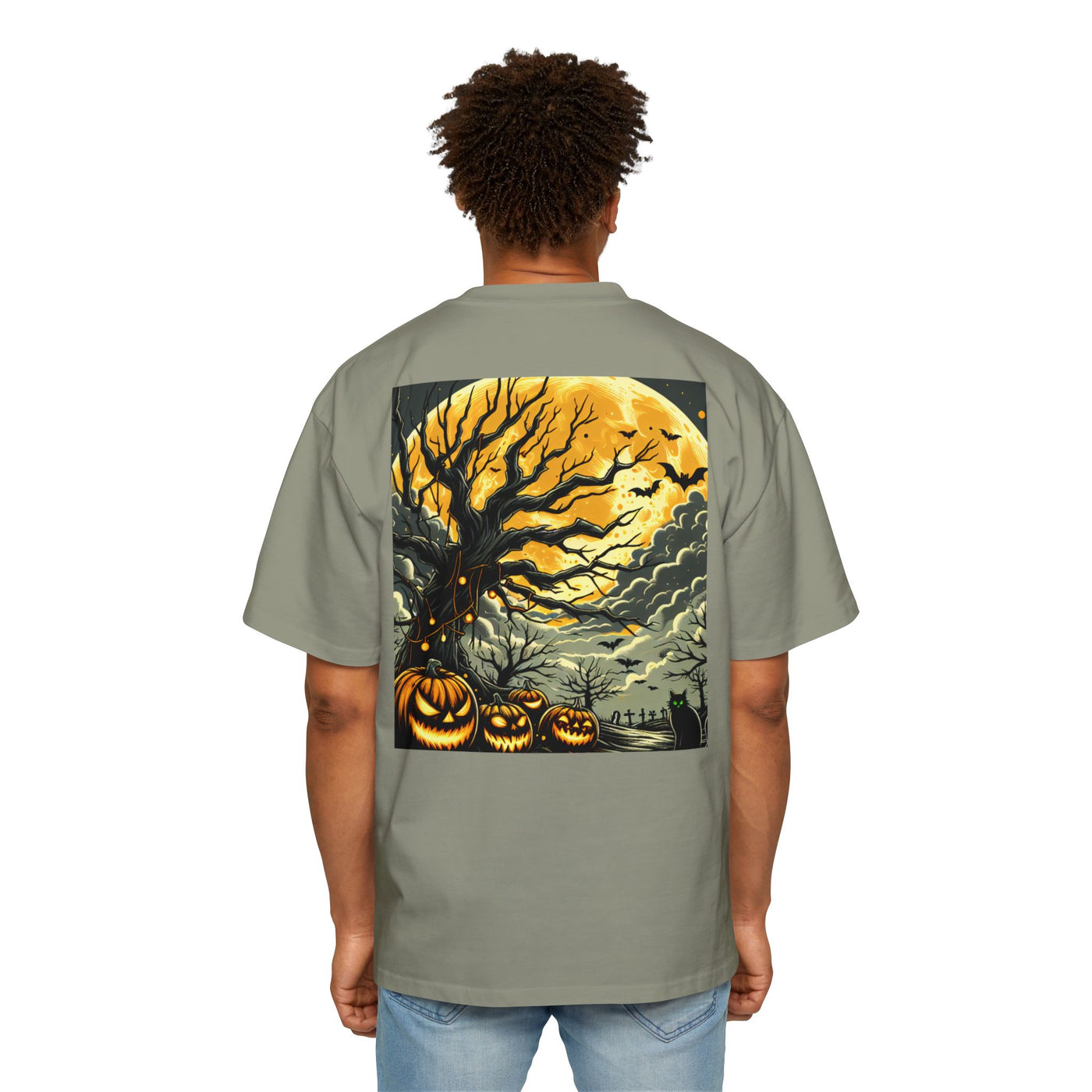 Stylish Halloween Oversized Tee, Spooky, Halloween Apparel, Unisex T-shirt, Trick-or-Treat Shirt, Autumn Fashion, Gift for Him