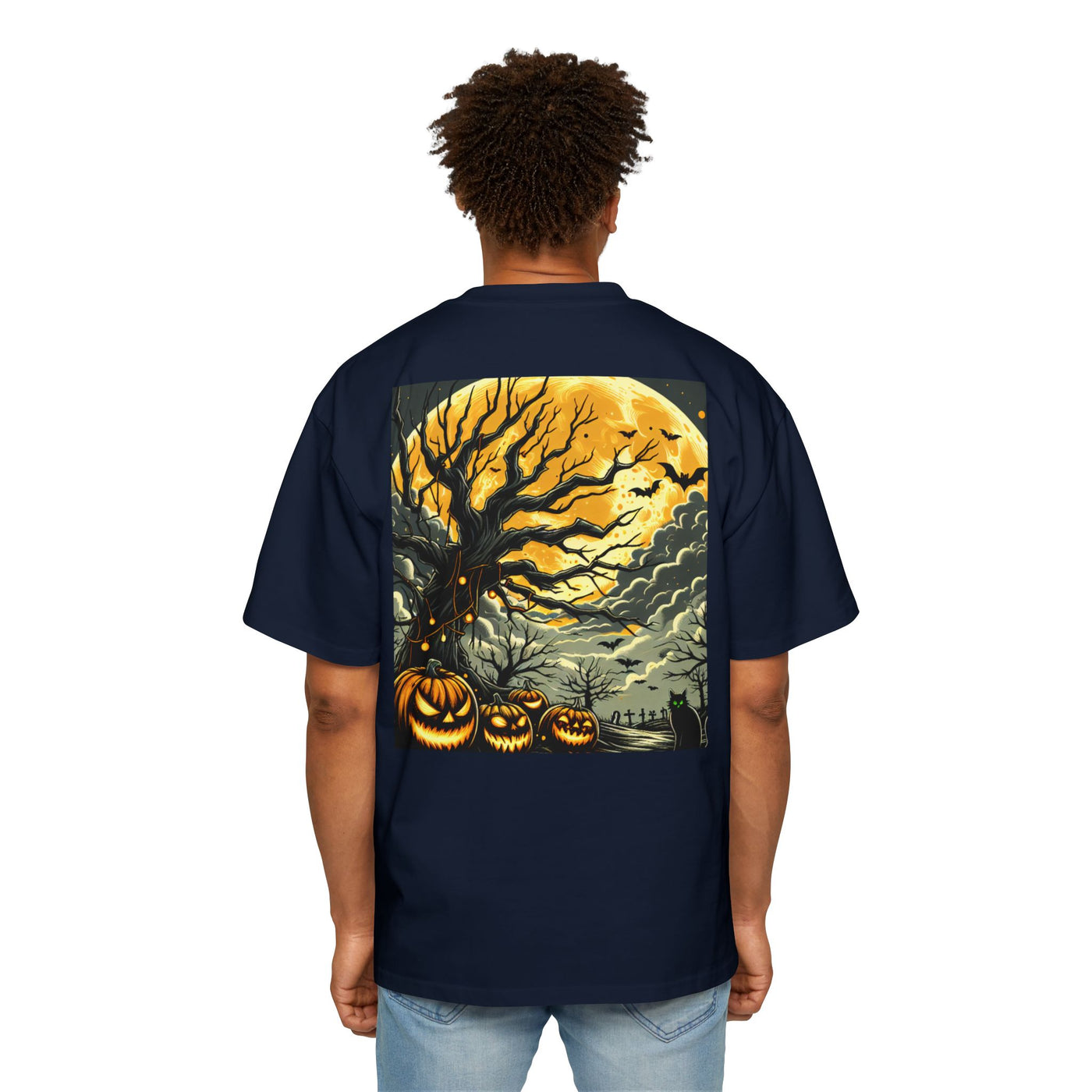 Stylish Halloween Oversized Tee, Spooky, Halloween Apparel, Unisex T-shirt, Trick-or-Treat Shirt, Autumn Fashion, Gift for Him