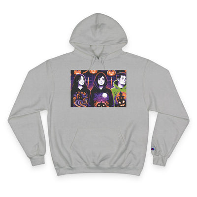 Halloween Champion Hoodie, Spooky Sweatshirt, Fall Fashion, Cozy Gift, Unisex Hoodie, Ghost and Pumpkin Design