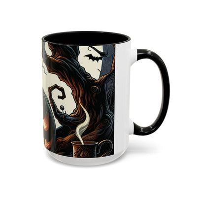 Halloween Pumpkin Accent Coffee Mug - Spooky Decor, Autumn Gift, Hot Beverage Cup, Halloween Party, Cozy Vibe