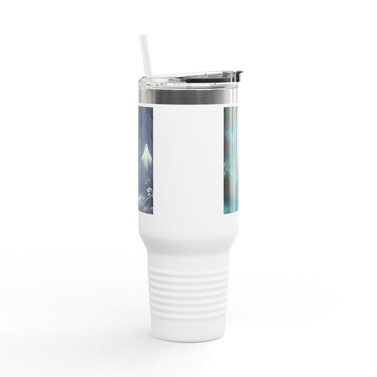 Spooky Skull Insulated Travel Mug | 40oz | Halloween Coffee Cup, Unique Gift for Goth Lovers, Ice Water Tumbler, Reusable Drinkware