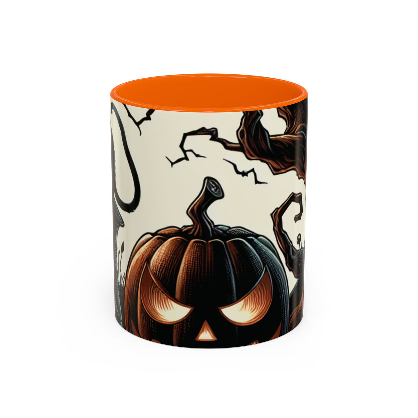 Halloween Pumpkin Accent Coffee Mug - Spooky Decor, Autumn Gift, Hot Beverage Cup, Halloween Party, Cozy Vibe