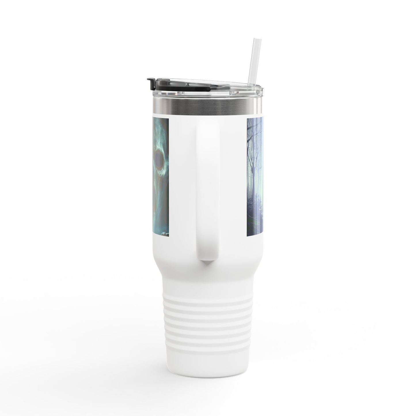 Spooky Skull Insulated Travel Mug | 40oz | Halloween Coffee Cup, Unique Gift for Goth Lovers, Ice Water Tumbler, Reusable Drinkware