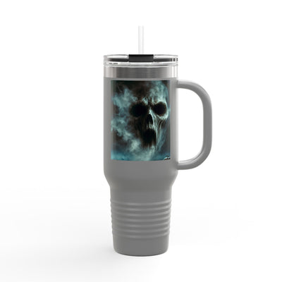 Spooky Skull Insulated Travel Mug | 40oz | Halloween Coffee Cup, Unique Gift for Goth Lovers, Ice Water Tumbler, Reusable Drinkware