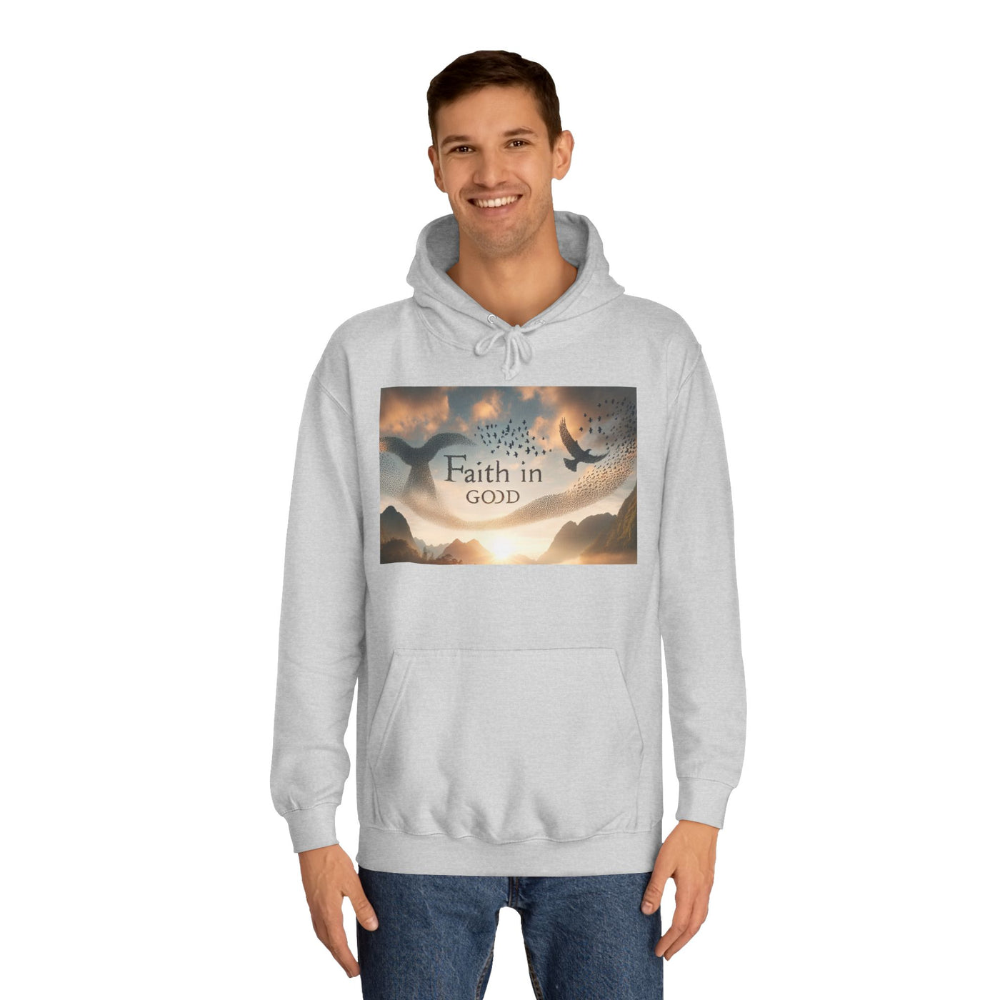 Spiritual Love College Hoodie, Unisex Hoodie, Faith Apparel, Inspirational Gifts, Cozy College Wear, God Love Hoodie