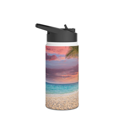 Beach Sunset Stainless Steel Water Bottle | Travel Mug, Hydration Bottle, Summer Gift, Outdoor Adventure, Eco-Friendly Drinkware