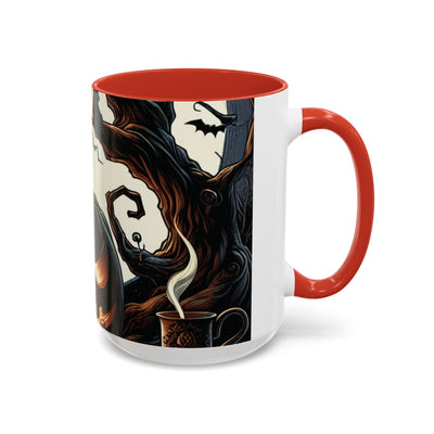 Halloween Pumpkin Accent Coffee Mug - Spooky Decor, Autumn Gift, Hot Beverage Cup, Halloween Party, Cozy Vibe