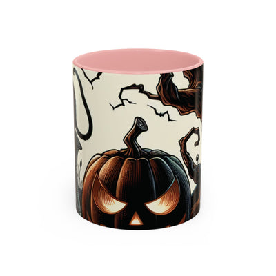 Halloween Pumpkin Accent Coffee Mug - Spooky Decor, Autumn Gift, Hot Beverage Cup, Halloween Party, Cozy Vibe