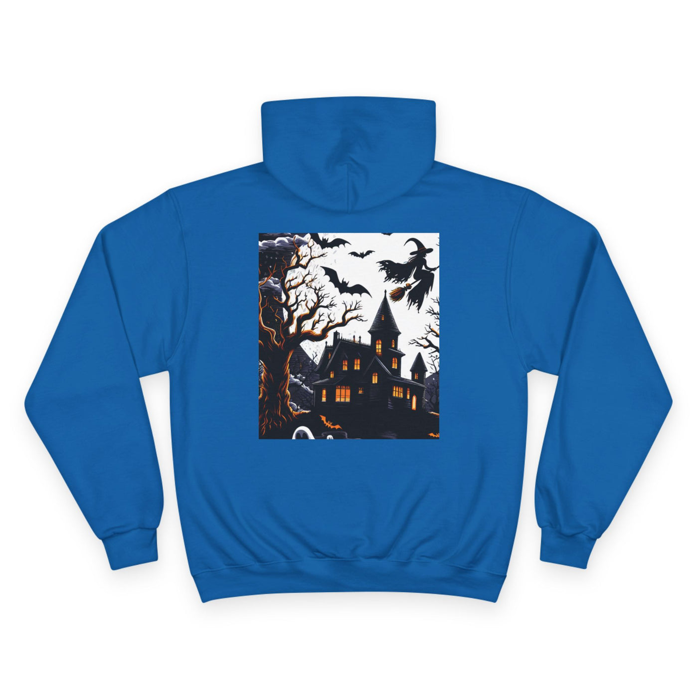 Halloween Champion Hoodie, Spooky Sweatshirt, Fall Fashion, Cozy Gift, Unisex Hoodie, Ghost and Pumpkin Design