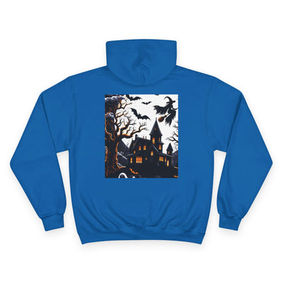 Halloween Champion Hoodie, Spooky Sweatshirt, Fall Fashion, Cozy Gift, Unisex Hoodie, Ghost and Pumpkin Design