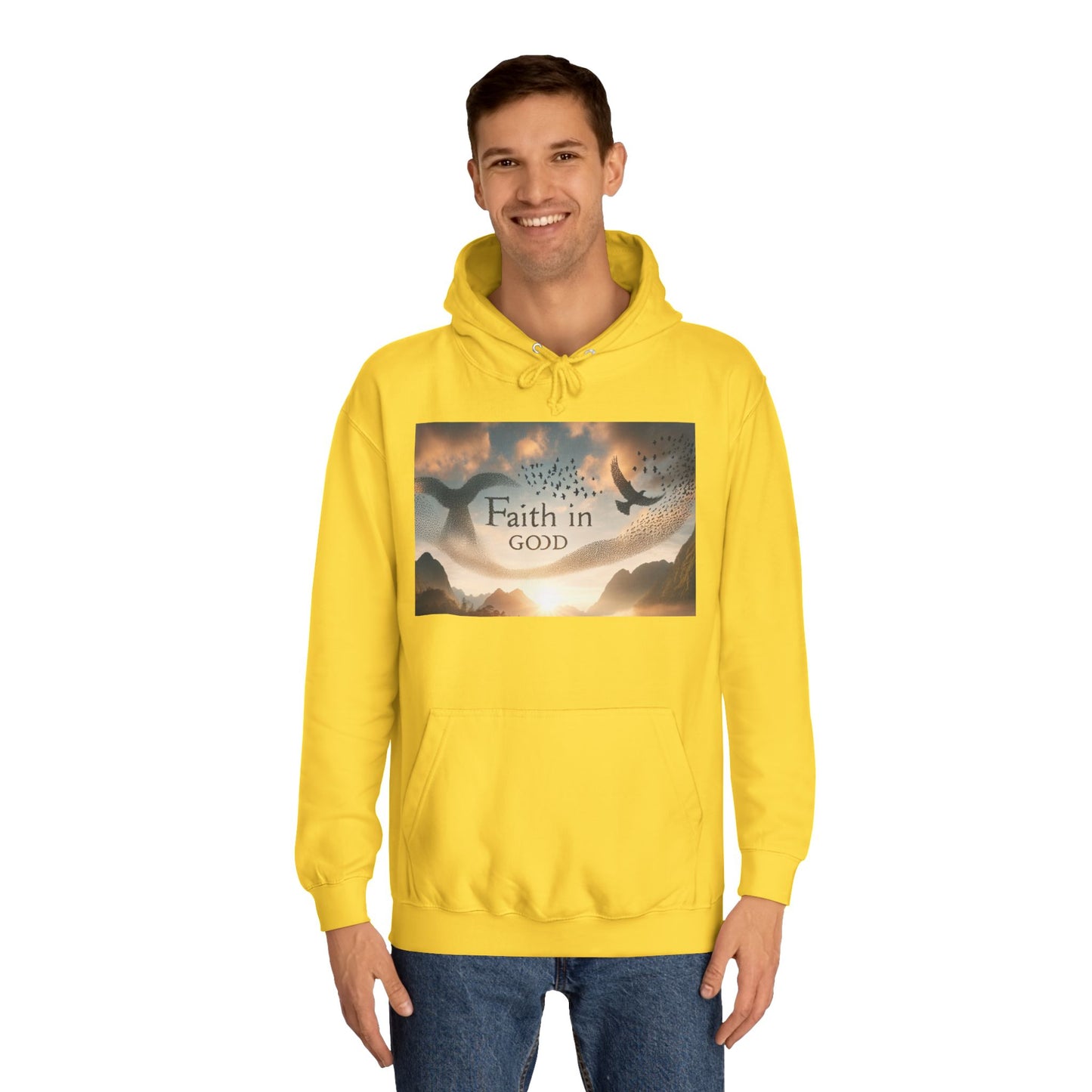 Spiritual Love College Hoodie, Unisex Hoodie, Faith Apparel, Inspirational Gifts, Cozy College Wear, God Love Hoodie