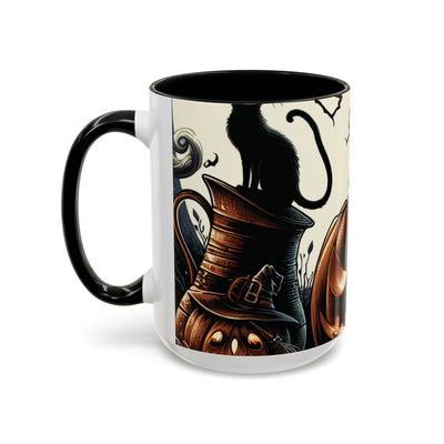 Halloween Pumpkin Accent Coffee Mug - Spooky Decor, Autumn Gift, Hot Beverage Cup, Halloween Party, Cozy Vibe