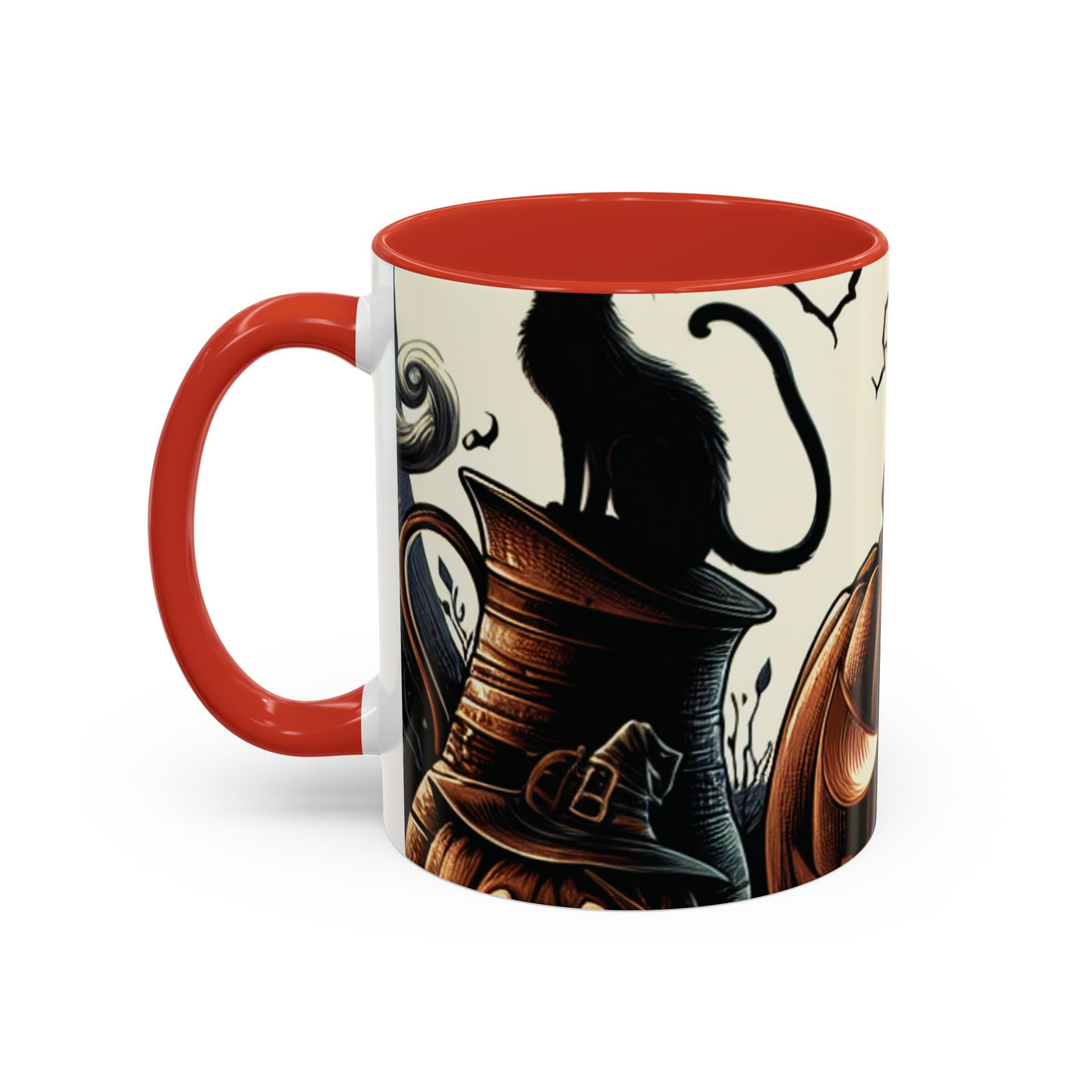 Halloween Pumpkin Accent Coffee Mug - Spooky Decor, Autumn Gift, Hot Beverage Cup, Halloween Party, Cozy Vibe