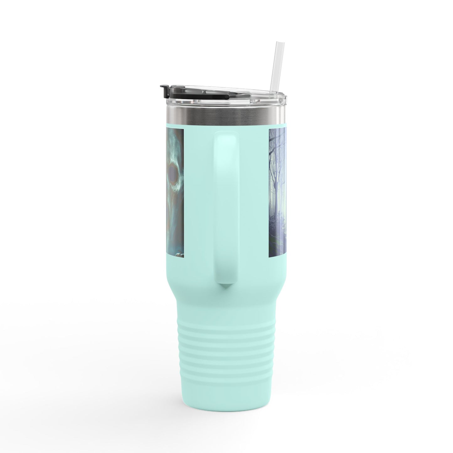 Spooky Skull Insulated Travel Mug | 40oz | Halloween Coffee Cup, Unique Gift for Goth Lovers, Ice Water Tumbler, Reusable Drinkware