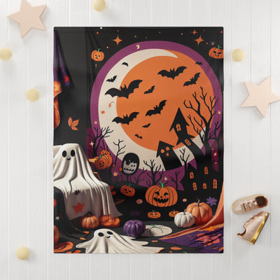 Halloween Baby Blanket, Soft Fleece Blanket, Cozy Nursery Decor, Fall Baby Gift, Halloween Decoration