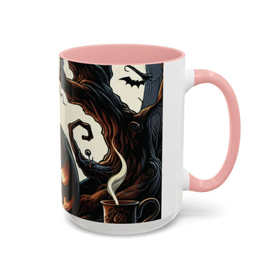 Halloween Pumpkin Accent Coffee Mug - Spooky Decor, Autumn Gift, Hot Beverage Cup, Halloween Party, Cozy Vibe