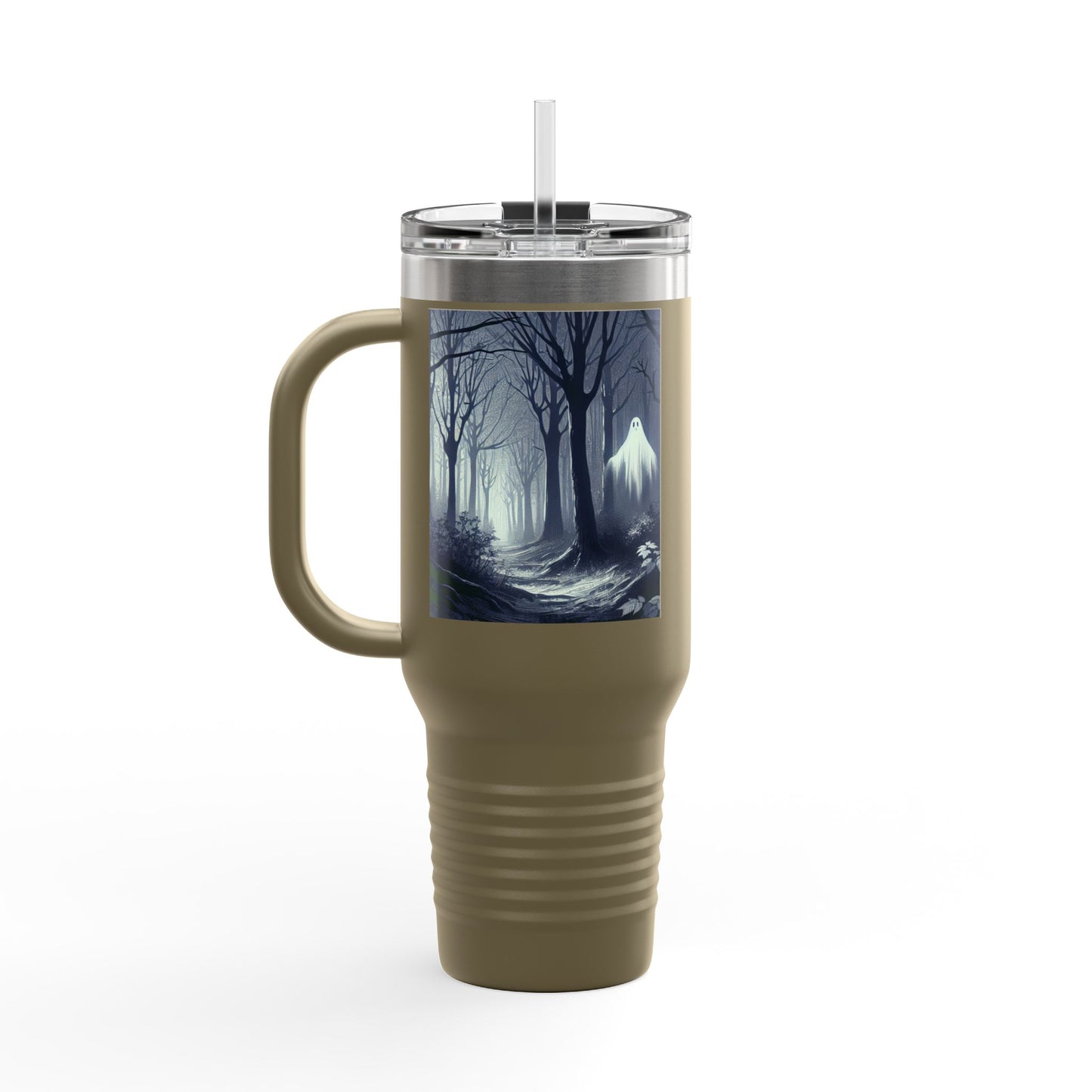 Spooky Skull Insulated Travel Mug | 40oz | Halloween Coffee Cup, Unique Gift for Goth Lovers, Ice Water Tumbler, Reusable Drinkware
