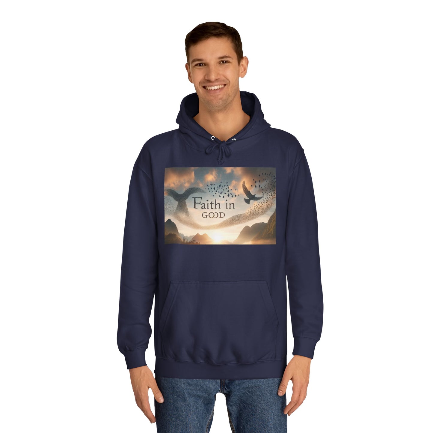 Spiritual Love College Hoodie, Unisex Hoodie, Faith Apparel, Inspirational Gifts, Cozy College Wear, God Love Hoodie