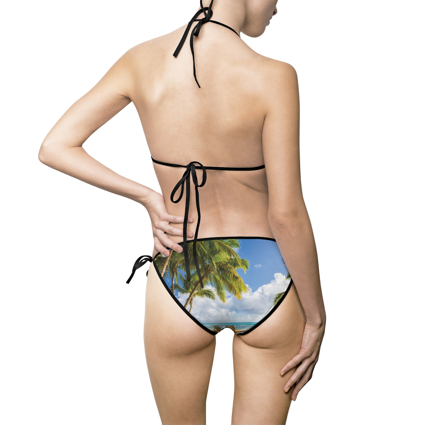 Tropical Women's Bikini Swimsuit, Summer Beach Wear, Vacation Swim Set, Stylish Poolside Outfit, Perfect for Sunbathing