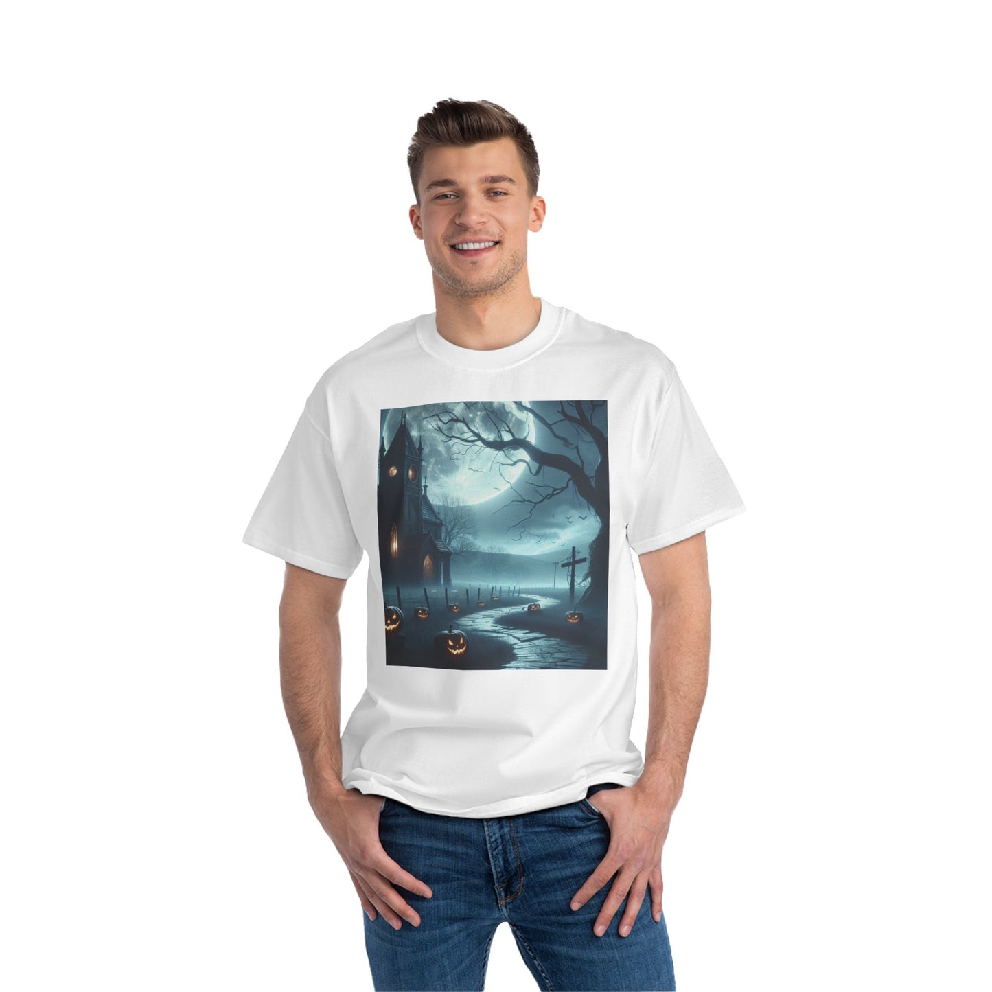 Halloween Haunted House T-Shirt, Spooky Shirt, Ghostly Tee, October Apparel, Fall Fashion, Nightmare Design
