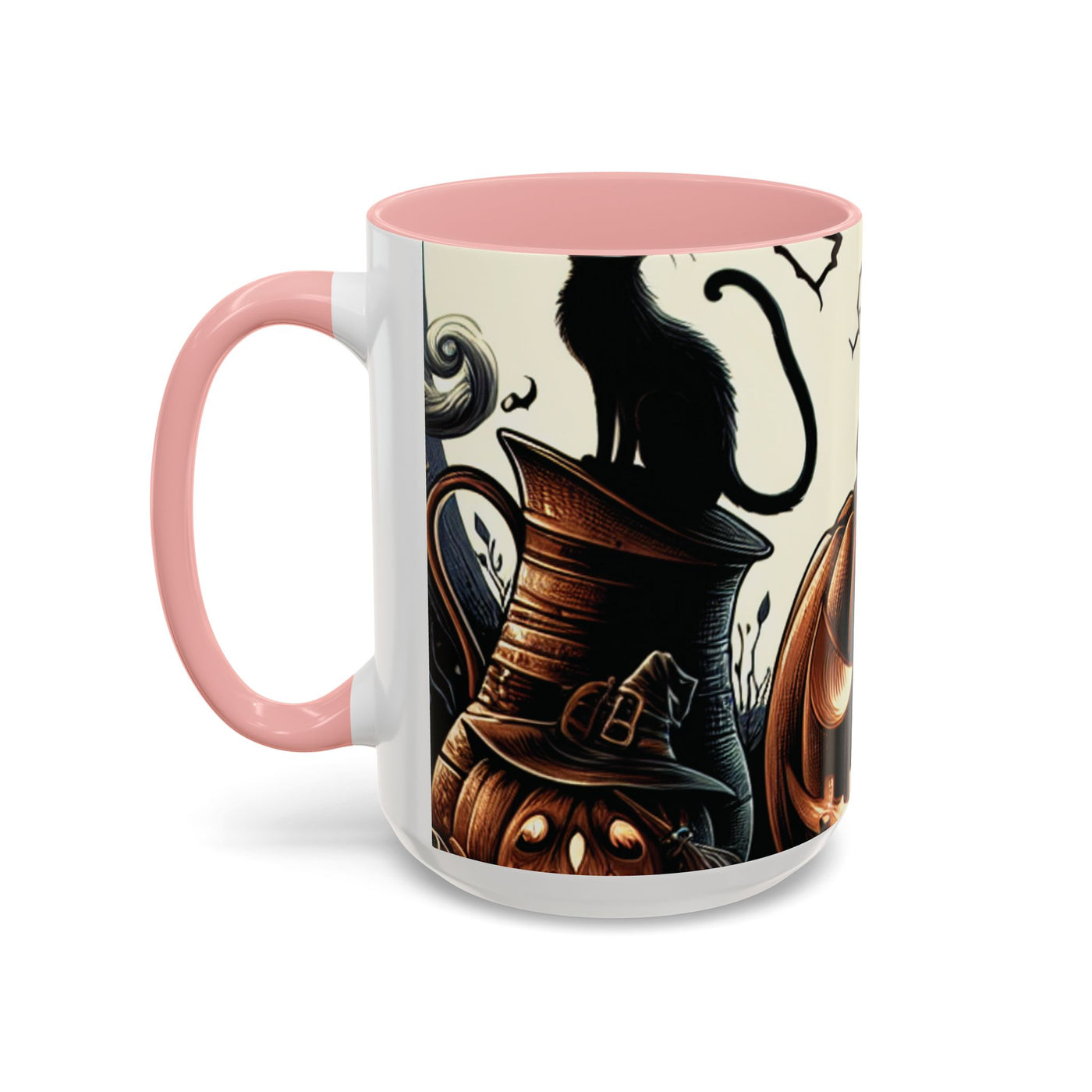 Halloween Pumpkin Accent Coffee Mug - Spooky Decor, Autumn Gift, Hot Beverage Cup, Halloween Party, Cozy Vibe